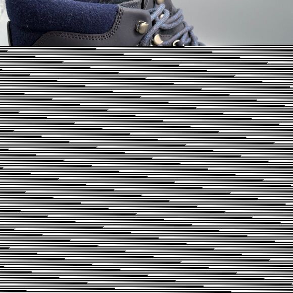 Cole Haan Zero Grand Men's 13 Black Blue White Leather Hiker Boots Lace-Up Ankle - Picture 10 of 11